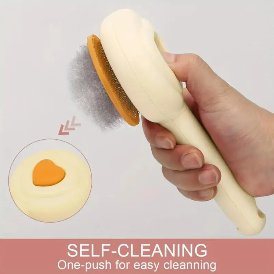 Fancy Auto Slicker Comb – Grooming Brush for Dogs & Cats